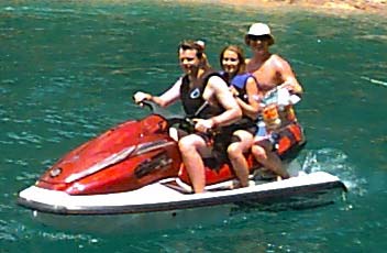 Bill, Kelly and Bryan on jetski