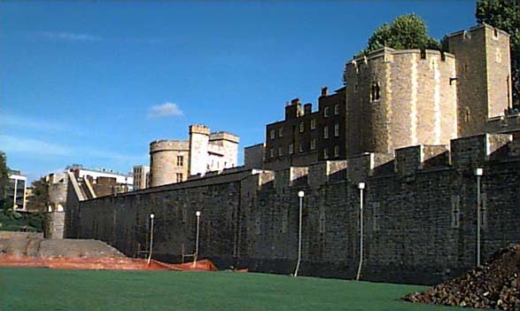 View of Tower of London from the moat