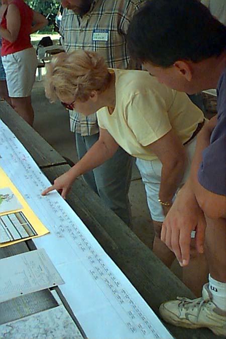 Donna, Jeff look at family tree