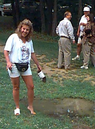Gloria and her shoe
